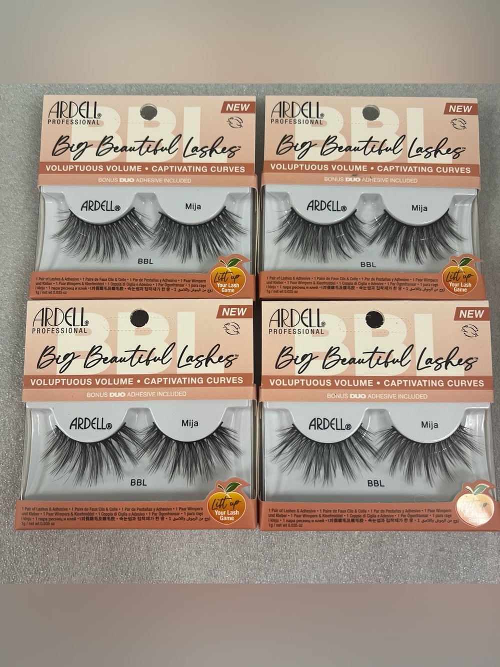 4pk Ardell Mija Big Beautiful Lashes W/ Bonus Duo Adhesive Included